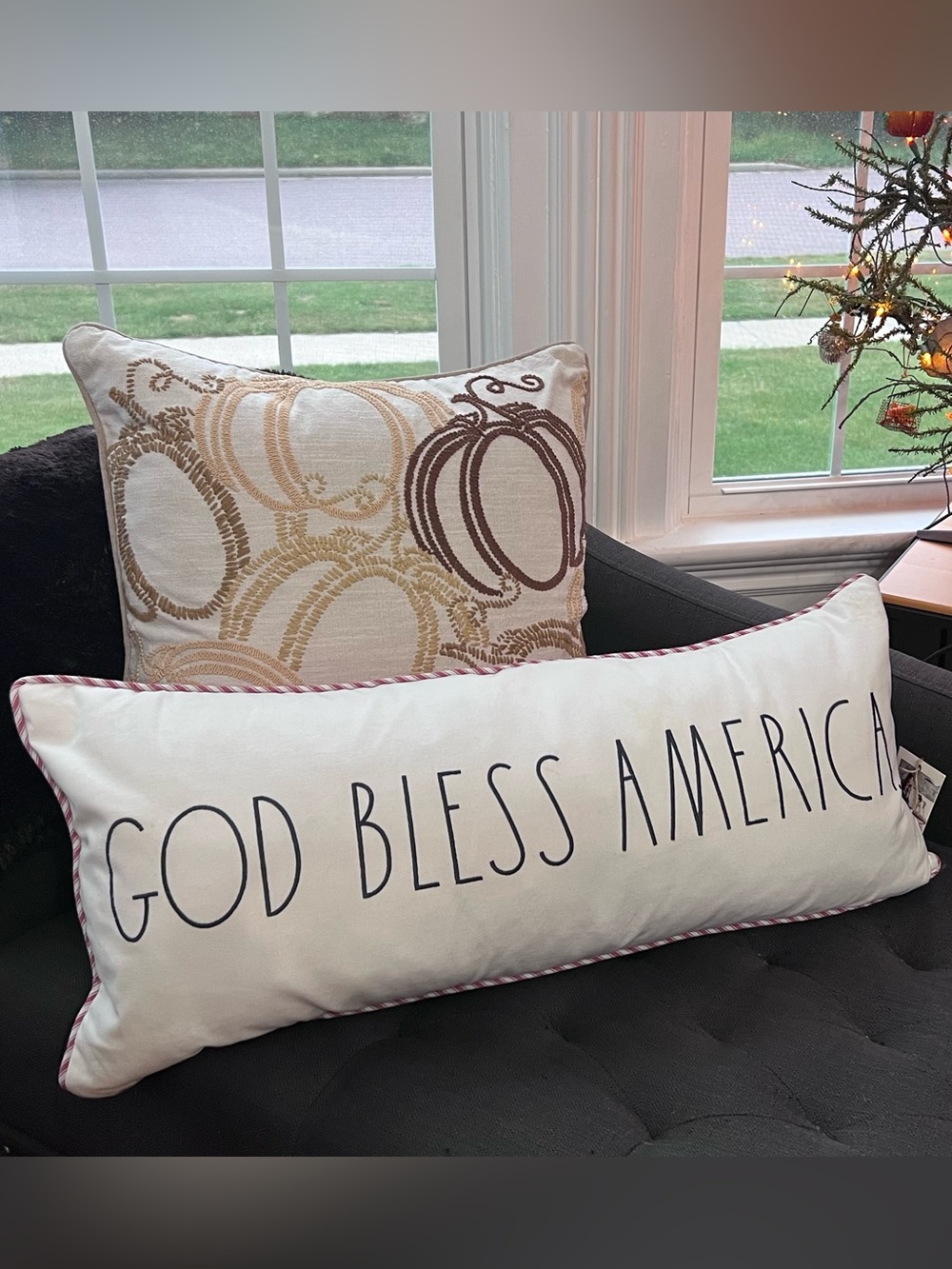 Rae Dunn God Bless America Rectangular Pillow 🇺🇸
